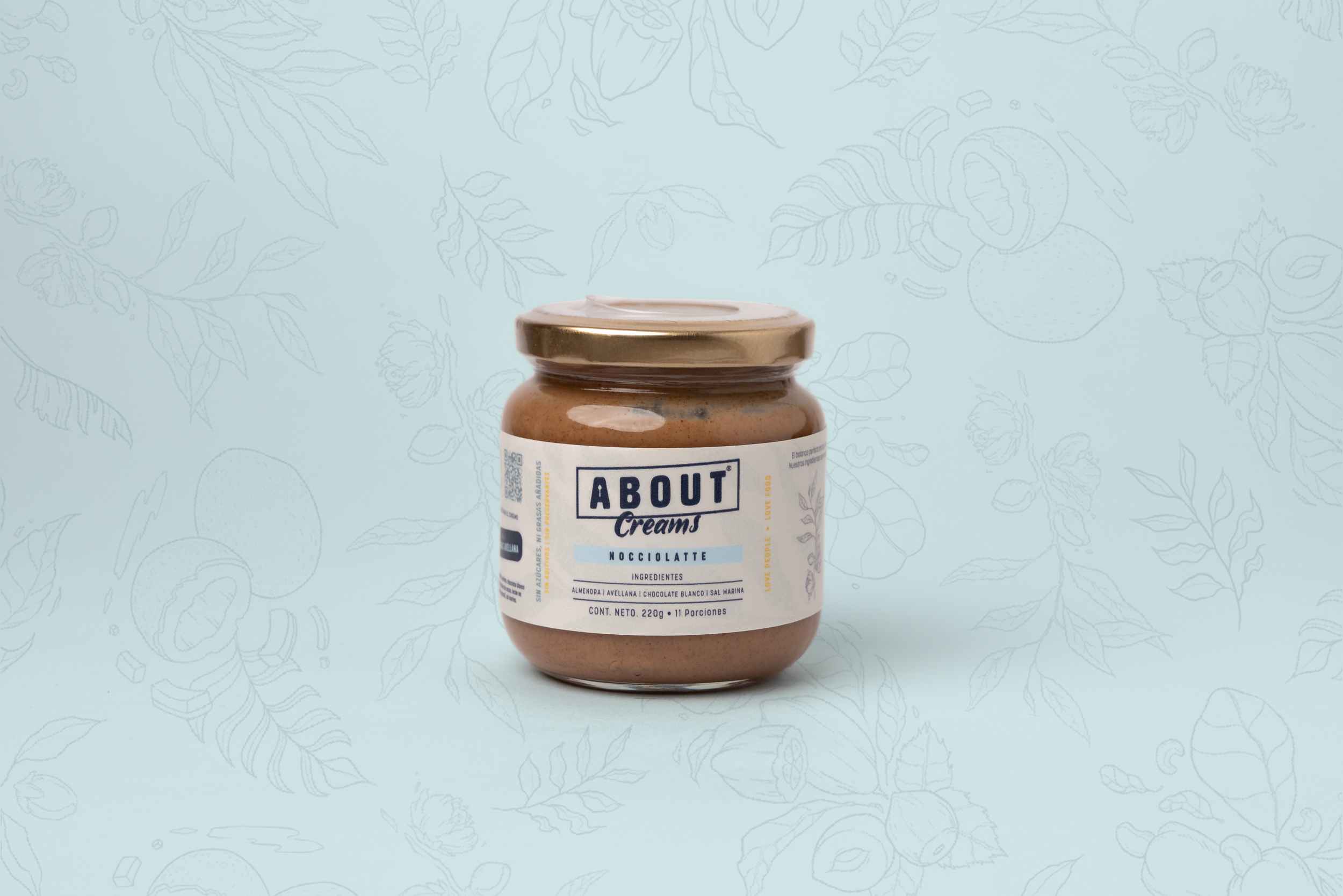 Crema Nocciolatte elaborada con almendras y avellanas 220g