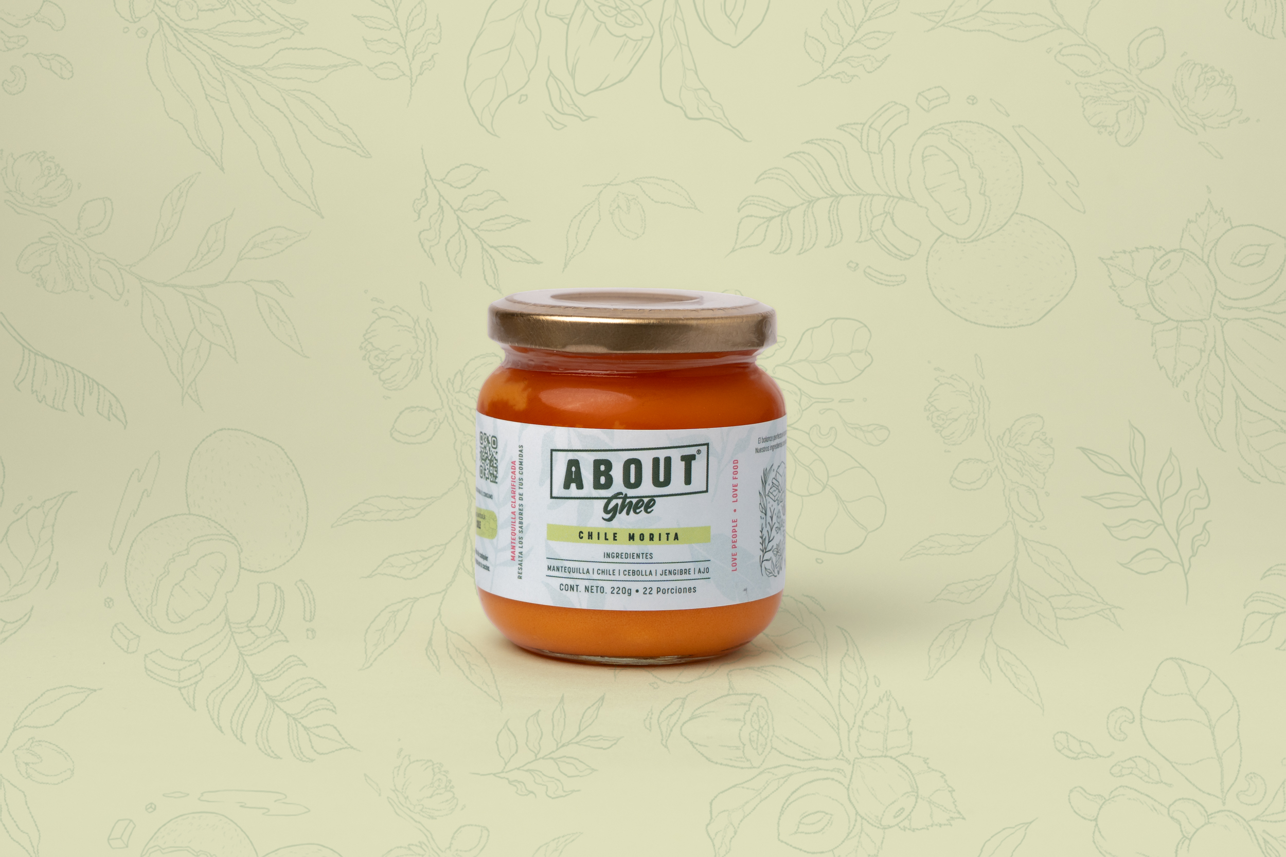 Ghee chile morita con sabor ahumado y ligeramente picante 220g